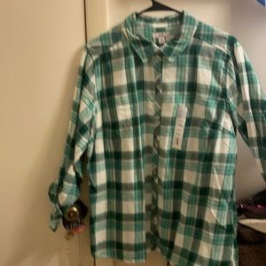 Ladies button down flannel shirt extra soft soft